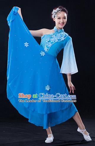 Traditional Chinese Classical Yangko Dance Dress, Yangge Fan Dancing Costume Umbrella Dance Suits, Folk Dance Yangko Costume for Women