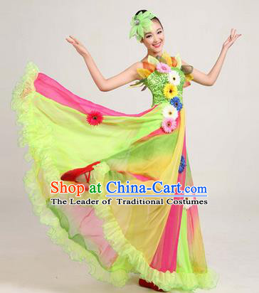 Traditional Chinese Modern Dancing Costume, Women Opening Dance Costume, Modern Dance Dress for Women