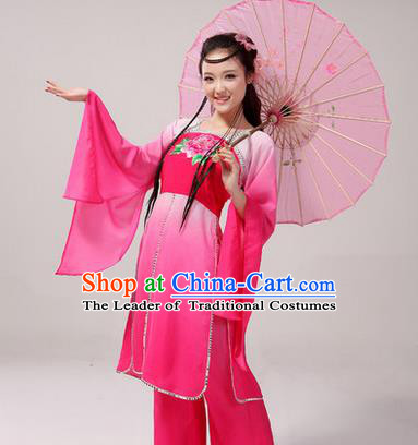 Traditional Chinese Classical Yangko Dance Dress, Yangge Fan Dancing Costume Umbrella Dance Suits, Folk Dance Yangko Costume for Women