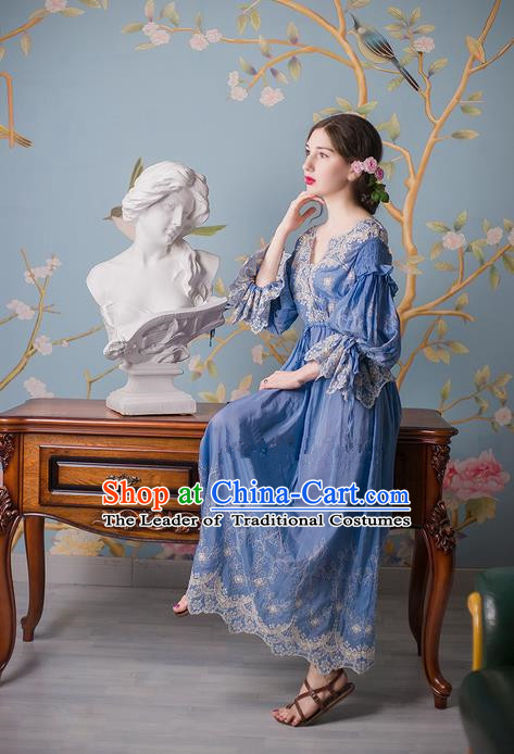 Traditional Classic Women Clothing, Traditional Classic White Silk Pajamas Heavy Lace Embroidery Evening Dress Restoring Garment Skirt Braces Skirt