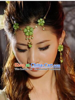 Ancient Accessories Head Wear Ear Forehead Wearing Set Green