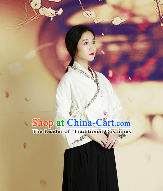 Traditional Chinese Female Costumes, Chinese Acient Hanfu Clothes, Chinese Cheongsam, Tang Suits Plate Buttons Blouse for Women