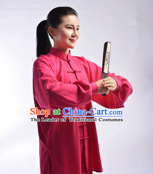 Top Signature Cotton Kung Fu Costume Martial Arts Kung Fu Training Uniform Gongfu Shaolin Wushu Clothing Tai Chi Taiji Teacher Suits Uniforms for Women