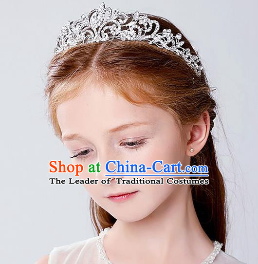 Handmade Children Hair Accessories Pearls Hair Stick, Princess Halloween Model Show Headwear Hair Clasp for Kids