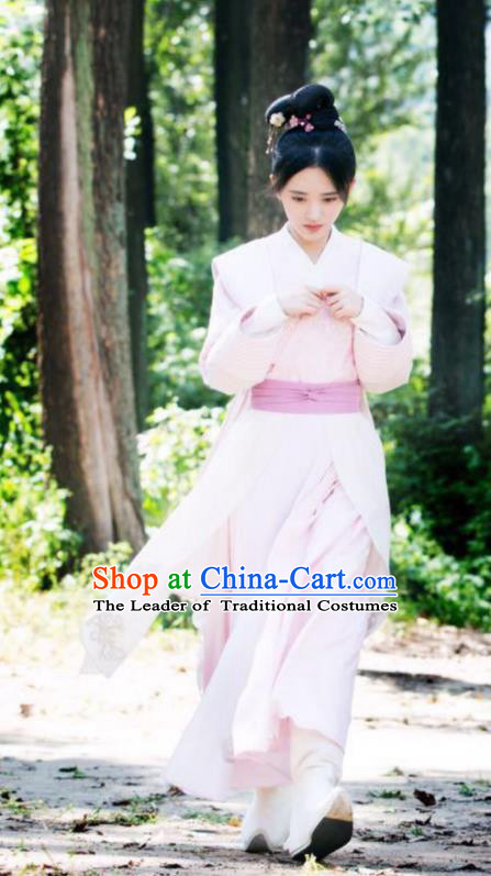 Asian China Tang Dynasty Nobility Lady Costume, Traditional Chinese Ancient Princess Hanfu Clothing