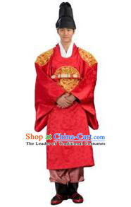 Traditional Korean Costumes Bridegroom Formal Attire Ceremonial Clothes, Korea Court Embroidered Clothing for Men