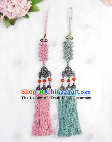 Asian Korean Hanbok Tassel Chinese Knot Waist Decorations, Korean National Belts Accessories Wedding Bride Waist Pendant for Women