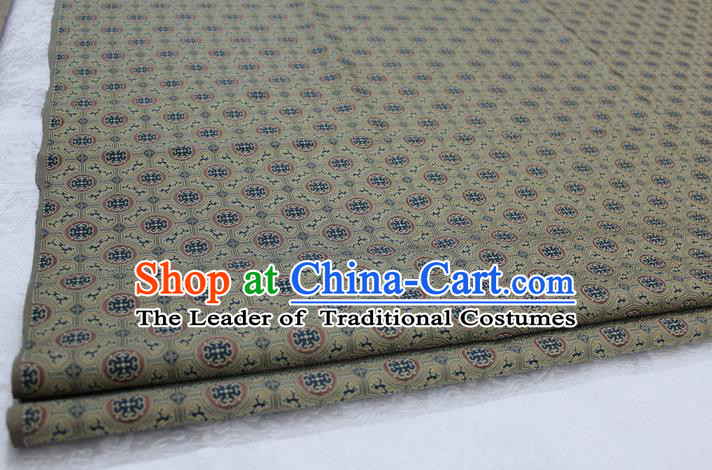 Chinese Traditional Ancient Costume Palace Pattern Mongolian Robe Ginger Brocade Tang Suit Fabric Hanfu Material