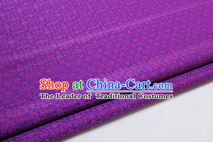 Chinese Traditional Ancient Costume Palace Pattern Cheongsam Curtain Purple Brocade Tang Suit Fabric Hanfu Material