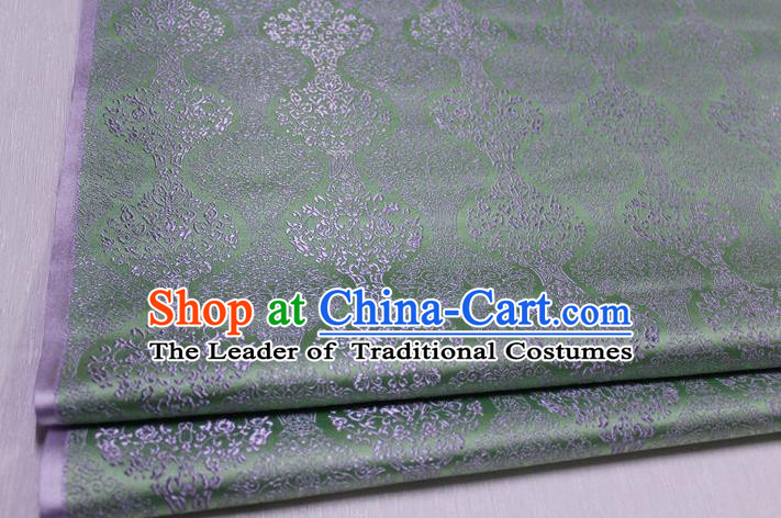 Chinese Traditional Ancient Costume Palace Pattern Cheongsam Mongolian Robe Green Brocade Tang Suit Fabric Hanfu Material