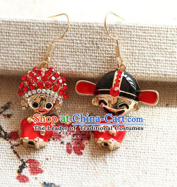 Chinese Traditional Bride Jewelry Accessories Princess Wedding Xiuhe Suit Earrings for Women