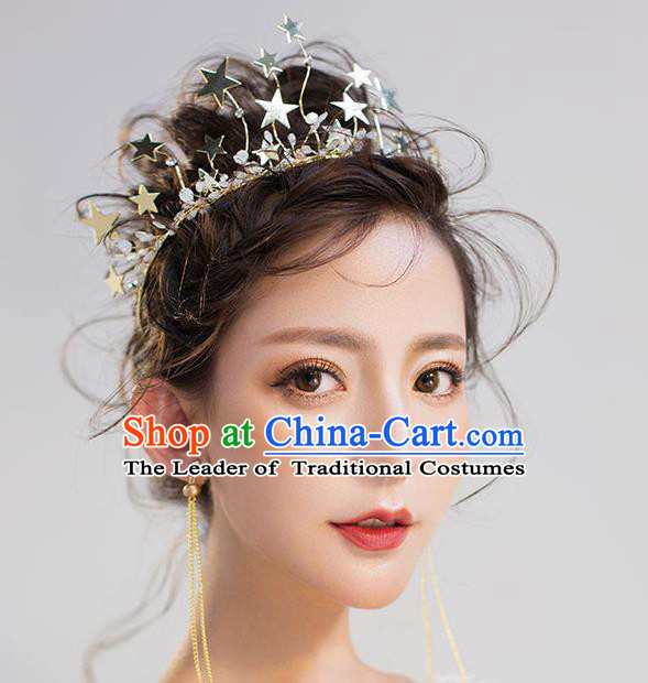 Chinese Traditional Bride Hair Jewelry Accessories Wedding Star Hair Clasp Headwear for Women