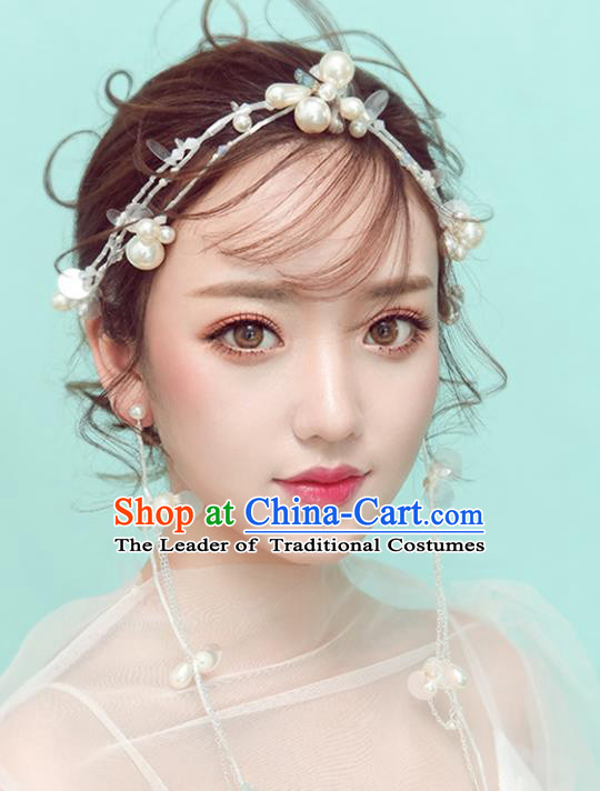 Chinese Traditional Bride Hair Jewelry Accessories Wedding Baroque Retro Crystal Hair Clasp for Women