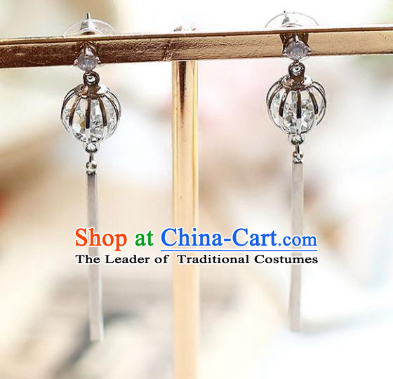 Chinese Traditional Bride Jewelry Accessories Tassel Earrings Wedding Eardrop for Women