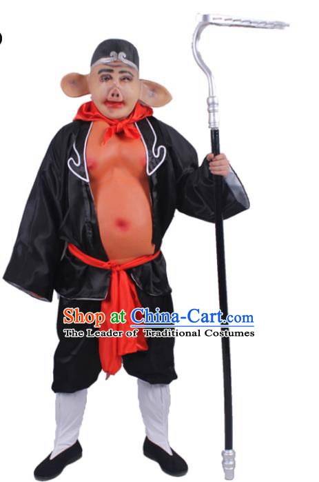 Chinese Beijing Opera Journey to the West Costume, China Peking Opera ZhuBaJie Clothing