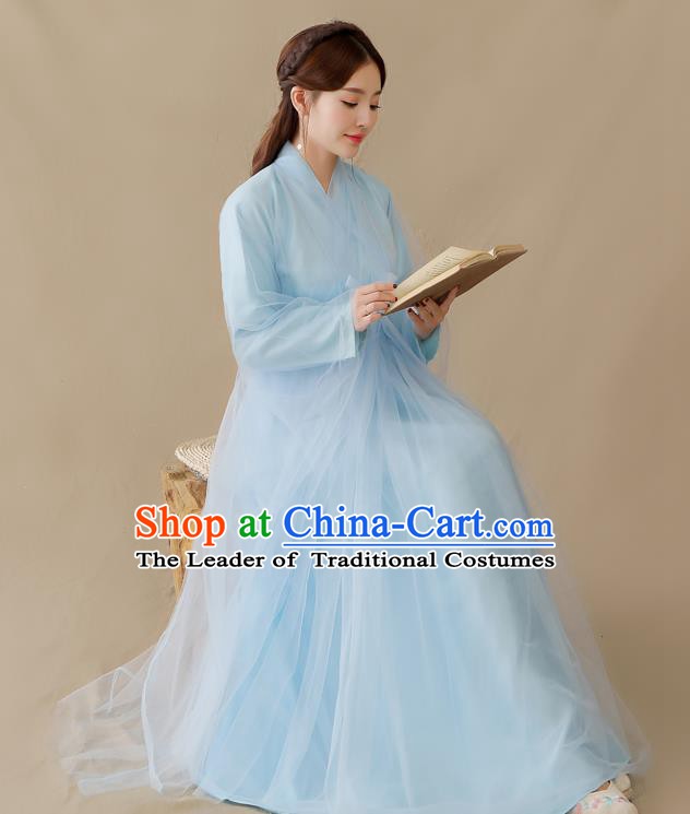 Traditional Chinese Ancient Palace Lady Fairy Costume, China Han Dynasty Princess Hanfu Clothing for Women