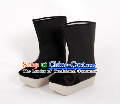 Traditional Chinese Ancient Peking Opera Niche Boots, China Handmade Swordsman Hanfu Embroidery Shoes for Men