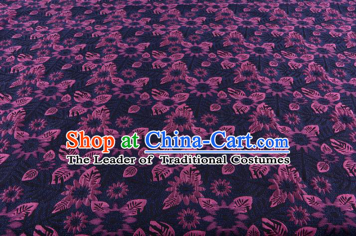 Chinese Traditional Costume Royal Palace Jacquard Weave Purple Fabric, Chinese Ancient Clothing Drapery Hanfu Cheongsam Material