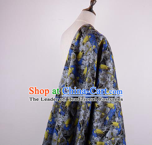 Chinese Traditional Costume Royal Palace Printing Woodpecker Brocade Fabric, Chinese Ancient Clothing Drapery Hanfu Cheongsam Material