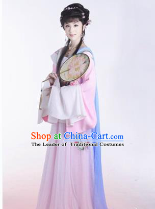 Traditional Ancient Chinese Imperial Consort Yueju Opera Costume, Elegant Hanfu Clothing Chinese Yueju Opera Young Lady Water Sleeves Clothing for Women