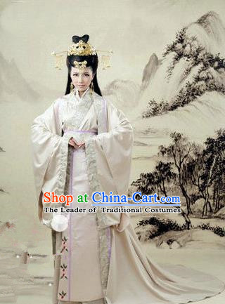 Traditional Ancient Chinese Imperial Consort Costume, Elegant Hanfu Swordsman Clothing Chinese Han Dynasty Imperial Emperess Tailing Embroidered Clothing for Women