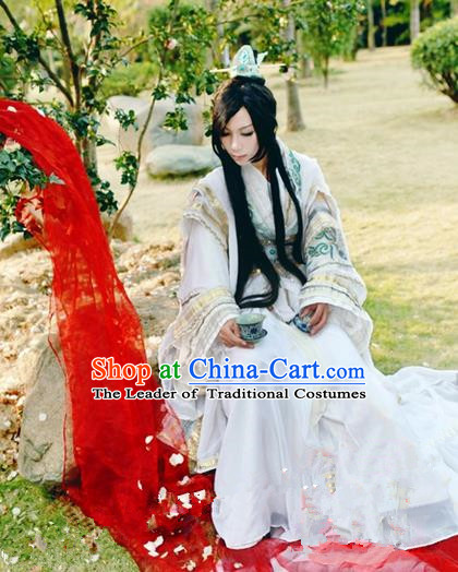 Traditional Asian Chinese Ancient Nobility Childe Costume, Elegant Hanfu Dress, Chinese Imperial Emperor Embroidered Clothing, Chinese Cosplay Prince Costumes for Men