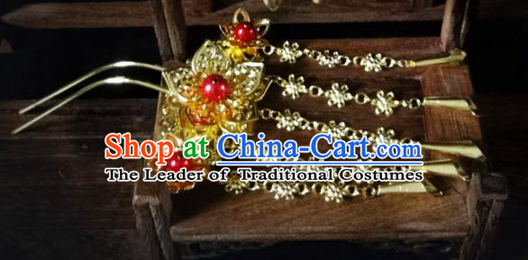 Traditional Handmade Chinese Ancient Classical Hair Accessories Bride Wedding Barrettes Phoenix Coronet, Hair Sticks Hair Jewellery, Hair Fascinators Hairpins for Women