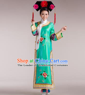 Traditional Ancient Chinese Imperial Emperess Costume, Chinese Qing Dynasty Lady Dress, Cosplay Chinese Man Nationality Peri Imperial Princess Clothing for Women