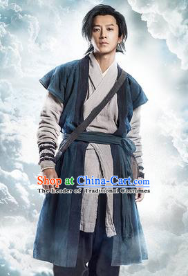 Traditional Ancient Chinese Male Costume, Chinese Han Dynasty Men Dress, Chinese Swordsman Clothing for Men