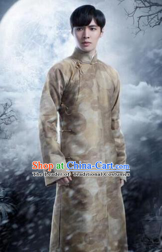 Traditional Ancient Chinese Republic of China Gown Robes Qing Dynasty Minguo Costumes for Men