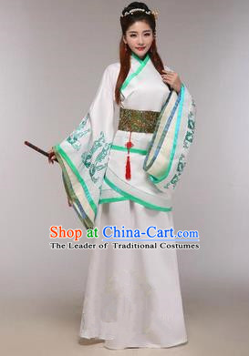 Traditional Ancient Chinese Imperial Emperess Costume, Chinese Han Dynasty Princess Dress, Cosplay Chinese Peri Concubine Embroidered Hanfu Clothing for Women