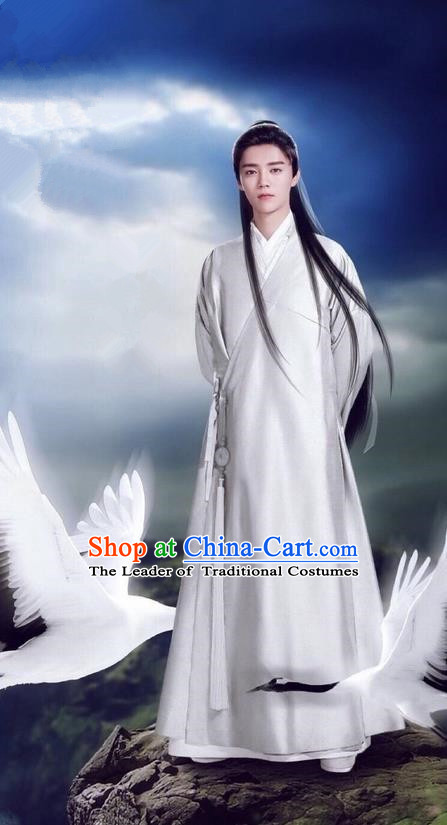 Traditional Ancient Chinese Nobility Childe Costume, Elegant Hanfu Male Aristocrat Dress, Cosplay China Swordsman Clothing for Men