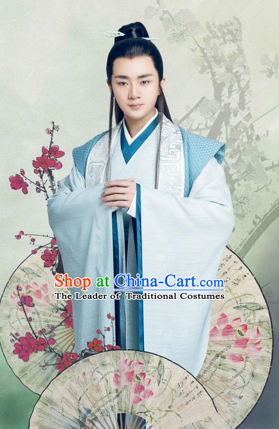 Traditional Chinese Song Dynasty Scholar Dandies Costume and Handmade Headpiece Complete Set, China Ancient Minister Nobility Childe Clothing for Men