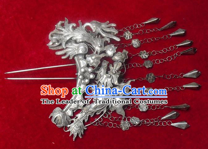 Traditional Handmade Chinese Ancient Classical Hair Accessories Barrettes, Palace Lady Tassel Hairpin Step Shake Hair Sticks for Women