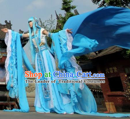 Top Grade Traditional China Ancient Cosplay Princess Swordswoman Costumes, China Ancient Fairy Dress Hanfu Clothing for Women