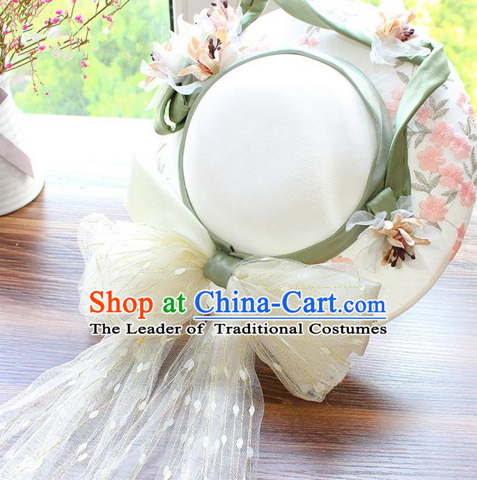 Top Grade Handmade Wedding Bride Hair Accessories Headwear, Traditional Princess Top Hat Wedding Headpiece for Women
