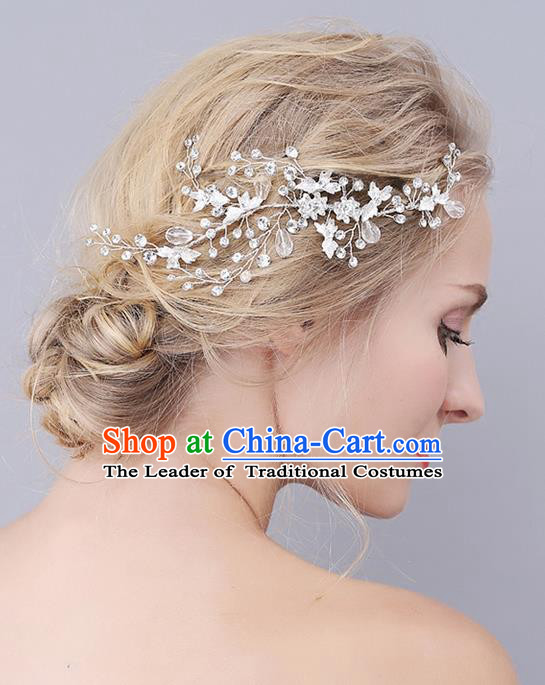 Top Grade Handmade Wedding Bride Hair Accessories Barrette, Traditional Princess Baroque Hair Claw Headpiece for Women