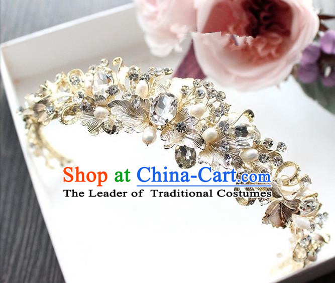 Top Grade Handmade Wedding Bride Hair Accessories Crystal Hair Clasp, Traditional Princess Baroque Hair Stick Headpiece Hairpins for Women