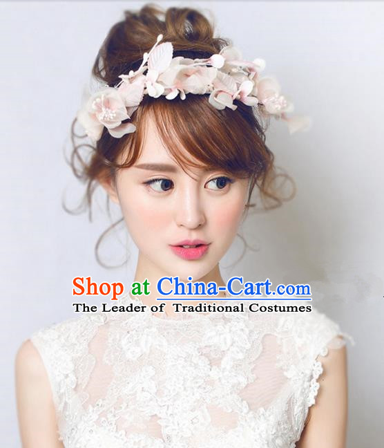 Top Grade Handmade Wedding Bride Hair Accessories Flower Hair Clasp, Traditional Princess Baroque Hair Stick Headpiece Hairpins for Women