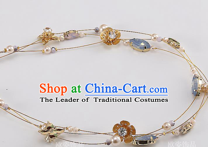 Top Grade Handmade Wedding Hair Accessories Bride Crystal Headband Hair Clasp, Traditional Baroque Princess Headdress for Women