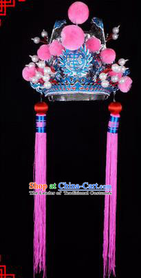 Traditional Chinese Ancient Peking Opera Accessories Eunuch Hat, Traditional Chinese Beijing Opera Court Eunuch Headwear