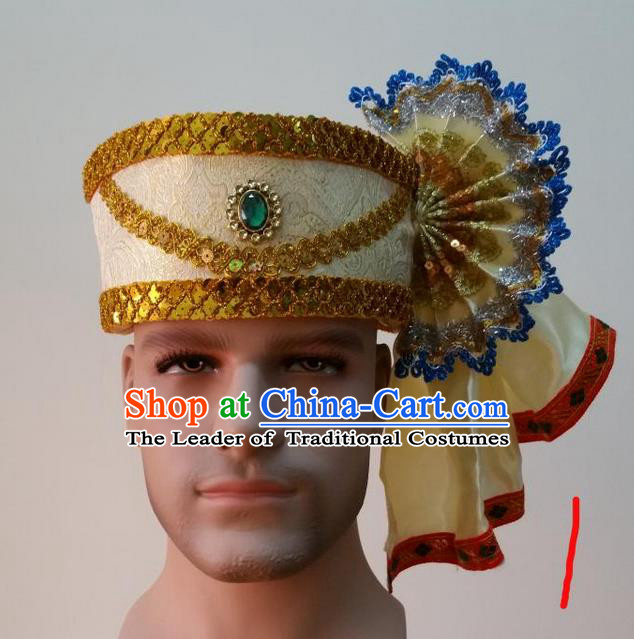 Traditional Traditional Thailand Accessories Hat, Southeast Asia Thai Dai Nationality Headwear for Men