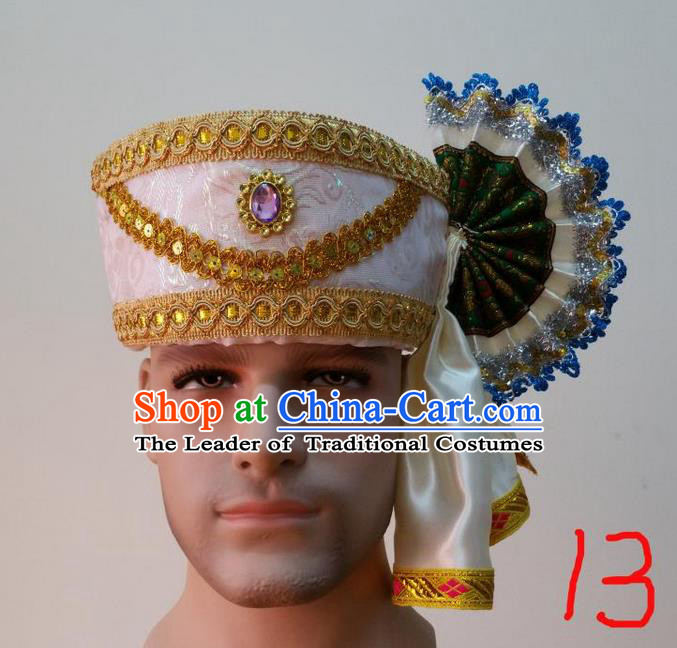 Traditional Traditional Thailand Accessories Hat, Southeast Asia Thai Dai Nationality Headwear for Men