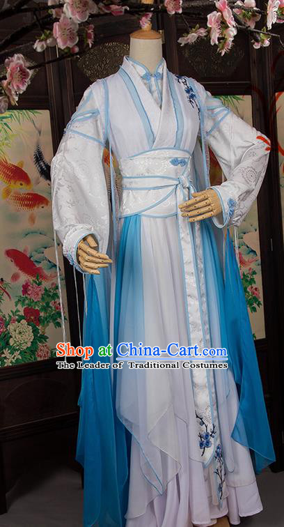 Traditional Chinese Han Dynasty Nobility Lady Costume, Elegant Hanfu Cosplay Imperial Princess Clothing Ancient Chinese Swordswoman Dress for Women