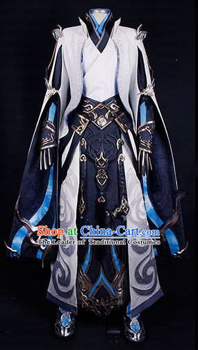 Asian Chinese Traditional Cospaly Costume Customization Ming Dynasty Royal Highness Costume, China Elegant Hanfu Swordsman Clothing for Men