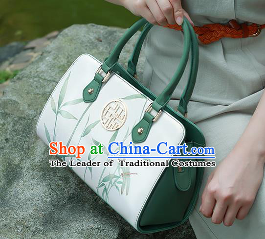 Traditional Handmade Asian Chinese Element Printing Dragonfly Clutch Bags Shoulder Bag National Handbag for Women