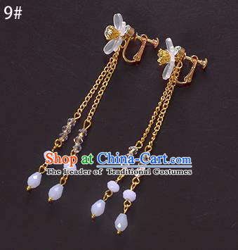 Top Grade Handmade Chinese Classical Jewelry Accessories Xiuhe Suit Wedding Ancient Costume Tassel Earrings Bride Hanfu Eardrop for Women