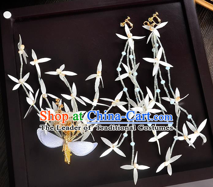 Top Grade Handmade Chinese Classical Hair Accessories Princess Wedding Baroque Flowers Hair Claw Hair Stick Bride Headband for Women