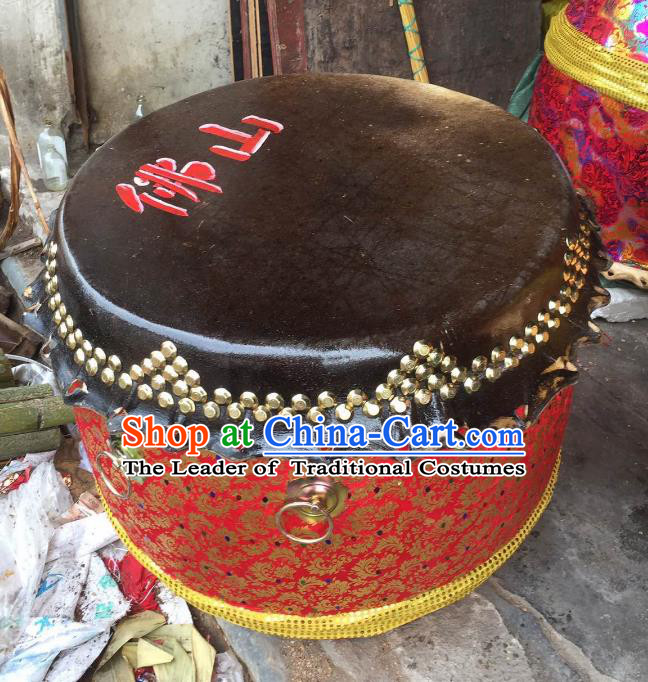 Dragon Dance Lion Dance Red Drum Cowhide Drum Cart Musical Instrument Tupan Complete Set