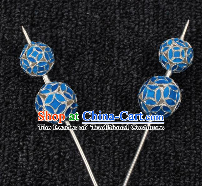 Traditional China Beijing Opera Young Lady Hair Accessories Head-ornaments, Ancient Chinese Peking Opera Hua Tan Diva Calabash Hairpins